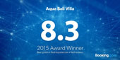 Award Booking.com Aqua Bali Villa